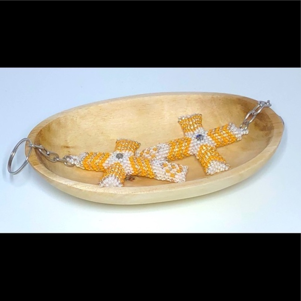 BEADED Cross Keychains - Picture 3 of 4